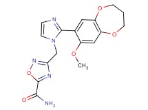 3-{[2-(8-methoxy-3,4-dihydro-2H-1,5-benzodioxepin-7-yl)-1H-imidazol-1-yl]methyl}-1,2,4-oxadiazole-5-carboxamide