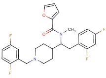 N-[1-[1-(2,5-difluorobenzyl)-4-piperidinyl]-2-(2,4-difluorophenyl)ethyl]-N-methyl-2-furamide