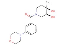 (3S*,4R*)-4-methyl-1-(3-morpholin-4-ylbenzoyl)piperidine-3,4-diol