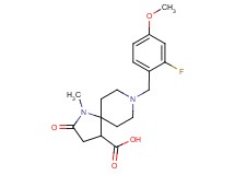 8-(2-fluoro-4-methoxybenzyl)-1-methyl-2-oxo-1,8-diazaspiro[4.5]decane-4-carboxylic acid
