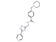4-(1-piperidinylmethyl)-N-{[3-(4-pyridinyl)-1H-1,2,4-triazol-5-yl]methyl}benzamide