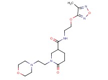 N-{2-[(4-methyl-1,2,5-oxadiazol-3-yl)oxy]ethyl}-1-[2-(4-morpholinyl)ethyl]-6-oxo-3-piperidinecarboxamide
