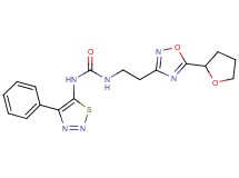 N-(4-phenyl-1,2,3-thiadiazol-5-yl)-N'-{2-[5-(tetrahydrofuran-2-yl)-1,2,4-oxadiazol-3-yl]ethyl}urea
