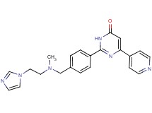 2-(4-{[[2-(1H-imidazol-1-yl)ethyl](methyl)amino]methyl}phenyl)-6-(4-pyridinyl)-4(3H)-pyrimidinone bis(trifluoroacetate)