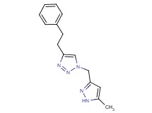 1-[(5-methyl-1H-pyrazol-3-yl)methyl]-4-(2-phenylethyl)-1H-1,2,3-triazole
