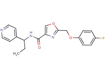 2-[(4-fluorophenoxy)methyl]-N-[1-(4-pyridinyl)propyl]-1,3-oxazole-4-carboxamide