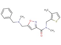 5-{[benzyl(methyl)amino]methyl}-N-methyl-N-[(3-methyl-2-thienyl)methyl]isoxazole-3-carboxamide