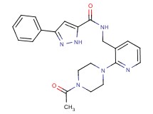 N-{[2-(4-acetyl-1-piperazinyl)-3-pyridinyl]methyl}-3-phenyl-1H-pyrazole-5-carboxamide