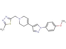 4-[1-(4-methoxyphenyl)-1H-pyrazol-4-yl]-1-[(5-methyl-1,3,4-thiadiazol-2-yl)methyl]-1,2,3,6-tetrahydropyridine