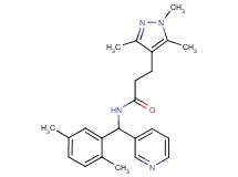 N-[(2,5-dimethylphenyl)(3-pyridinyl)methyl]-3-(1,3,5-trimethyl-1H-pyrazol-4-yl)propanamide