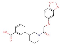 3-{1-[(1,3-benzodioxol-5-yloxy)acetyl]piperidin-3-yl}benzoic acid