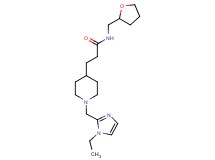 3-{1-[(1-ethyl-1H-imidazol-2-yl)methyl]-4-piperidinyl}-N-(tetrahydro-2-furanylmethyl)propanamide