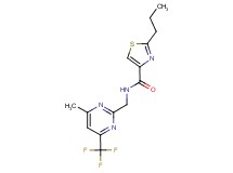 N-{[4-methyl-6-(trifluoromethyl)-2-pyrimidinyl]methyl}-2-propyl-1,3-thiazole-4-carboxamide