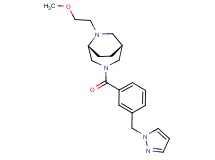 (1R*,5R*)-6-(2-methoxyethyl)-3-[3-(1H-pyrazol-1-ylmethyl)benzoyl]-3,6-diazabicyclo[3.2.2]nonane