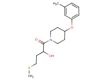 1-[4-(3-methylphenoxy)-1-piperidinyl]-4-(methylthio)-1-oxo-2-butanol