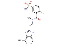 5-(aminosulfonyl)-2-fluoro-N-methyl-N-[2-(4-methyl-1H-benzimidazol-2-yl)ethyl]benzamide