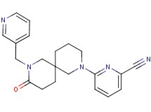6-[9-oxo-8-(3-pyridinylmethyl)-2,8-diazaspiro[5.5]undec-2-yl]-2-pyridinecarbonitrile