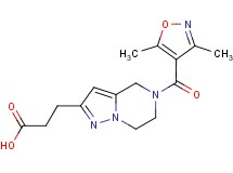 3-{5-[(3,5-dimethyl-4-isoxazolyl)carbonyl]-4,5,6,7-tetrahydropyrazolo[1,5-a]pyrazin-2-yl}propanoic acid