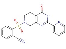 2-[(4-oxo-2-pyridin-2-yl-4,5,6,8-tetrahydropyrido[3,4-d]pyrimidin-7(3H)-yl)sulfonyl]benzonitrile