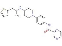 N-[4-(4-{[1-methyl-2-(2-thienyl)ethyl]amino}-1-piperidinyl)phenyl]-2-pyrazinecarboxamide
