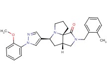 (3aS*,5S*,9aS*)-5-[1-(2-methoxyphenyl)-1H-pyrazol-4-yl]-2-(2-methylbenzyl)hexahydro-7H-pyrrolo[3,4-g]pyrrolizin-1(2H)-one