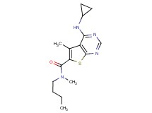 N-butyl-4-(cyclopropylamino)-N,5-dimethylthieno[2,3-d]pyrimidine-6-carboxamide