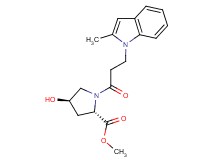 methyl (2S*,4R*)-4-hydroxy-1-[3-(2-methyl-1H-indol-1-yl)propanoyl]pyrrolidine-2-carboxylate