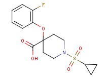 1-(cyclopropylsulfonyl)-4-(2-fluorophenoxy)piperidine-4-carboxylic acid