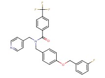 N-{4-[(3-fluorobenzyl)oxy]benzyl}-N-(4-pyridinylmethyl)-4-(trifluoromethyl)benzamide