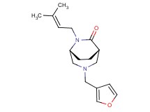 (1S*,5R*)-3-(3-furylmethyl)-6-(3-methyl-2-buten-1-yl)-3,6-diazabicyclo[3.2.2]nonan-7-one