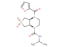 (4aS*,7aR*)-4-(2-furoyl)-N-isopropylhexahydrothieno[3,4-b]pyrazine-1(2H)-carboxamide 6,6-dioxide