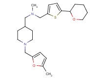 N-methyl-1-{1-[(5-methyl-2-furyl)methyl]-4-piperidinyl}-N-{[5-(tetrahydro-2H-pyran-2-yl)-2-thienyl]methyl}methanamine