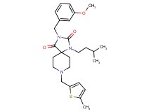 3-(3-methoxybenzyl)-1-(3-methylbutyl)-8-[(5-methyl-2-thienyl)methyl]-1,3,8-triazaspiro[4.5]decane-2,4-dione