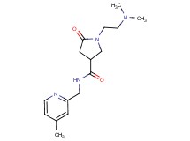 1-[2-(dimethylamino)ethyl]-N-[(4-methyl-2-pyridinyl)methyl]-5-oxo-3-pyrrolidinecarboxamide