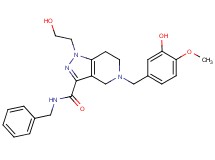 N-benzyl-1-(2-hydroxyethyl)-5-(3-hydroxy-4-methoxybenzyl)-4,5,6,7-tetrahydro-1H-pyrazolo[4,3-c]pyridine-3-carboxamide