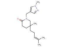 5-methyl-5-(4-methylpent-3-en-1-yl)-1-[(1-methyl-1H-pyrazol-4-yl)methyl]piperidin-2-one