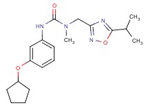 N'-[3-(cyclopentyloxy)phenyl]-N-[(5-isopropyl-1,2,4-oxadiazol-3-yl)methyl]-N-methylurea