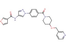 N-[1-(4-{[4-(3-pyridinylmethoxy)-1-piperidinyl]carbonyl}phenyl)-1H-pyrazol-4-yl]-3-furamide
