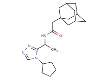 2-(1-adamantyl)-N-[1-(4-cyclopentyl-4H-1,2,4-triazol-3-yl)ethyl]acetamide