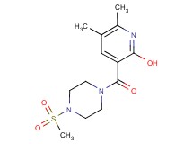 5,6-dimethyl-3-{[4-(methylsulfonyl)-1-piperazinyl]carbonyl}-2-pyridinol