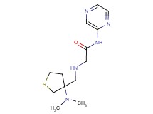 2-({[3-(dimethylamino)tetrahydro-3-thienyl]methyl}amino)-N-pyrazin-2-ylacetamide