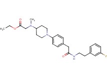 ethyl N-{1-[4-(2-{[2-(3-fluorophenyl)ethyl]amino}-2-oxoethyl)phenyl]-4-piperidinyl}-N-methylglycinate