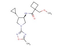 N-[(3R*,4S*)-4-cyclopropyl-1-(5-methyl-1,2,4-oxadiazol-3-yl)-3-pyrrolidinyl]-1-(methoxymethyl)cyclobutanecarboxamide