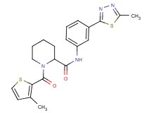 N-[3-(5-methyl-1,3,4-thiadiazol-2-yl)phenyl]-1-[(3-methyl-2-thienyl)carbonyl]-2-piperidinecarboxamide