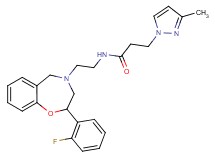 N-{2-[2-(2-fluorophenyl)-2,3-dihydro-1,4-benzoxazepin-4(5H)-yl]ethyl}-3-(3-methyl-1H-pyrazol-1-yl)propanamide