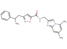 N-[(5,7-dimethylimidazo[1,2-a]pyridin-2-yl)methyl]-3-(2-phenylpropyl)-5-isoxazolecarboxamide