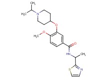 3-[(1-isopropyl-4-piperidinyl)oxy]-4-methoxy-N-[1-(1,3-thiazol-2-yl)ethyl]benzamide