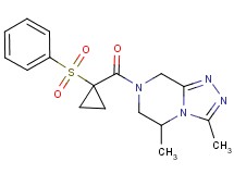3,5-dimethyl-7-{[1-(phenylsulfonyl)cyclopropyl]carbonyl}-5,6,7,8-tetrahydro[1,2,4]triazolo[4,3-a]pyrazine
