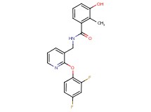 N-{[2-(2,4-difluorophenoxy)pyridin-3-yl]methyl}-3-hydroxy-2-methylbenzamide
