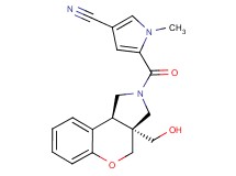 5-{[(3aS*,9bS*)-3a-(hydroxymethyl)-1,3a,4,9b-tetrahydrochromeno[3,4-c]pyrrol-2(3H)-yl]carbonyl}-1-methyl-1H-pyrrole-3-carbonitrile